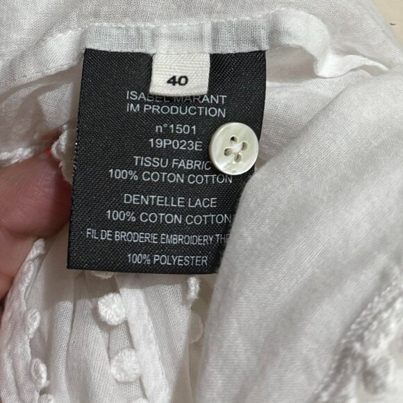 Isabel Marant Étoile Alba Ruffle-Trimmed Embroidered Dress - Picture 15 of 16